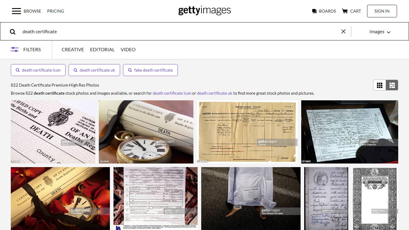 819 Death Certificate Premium High Res Photos - Getty Images